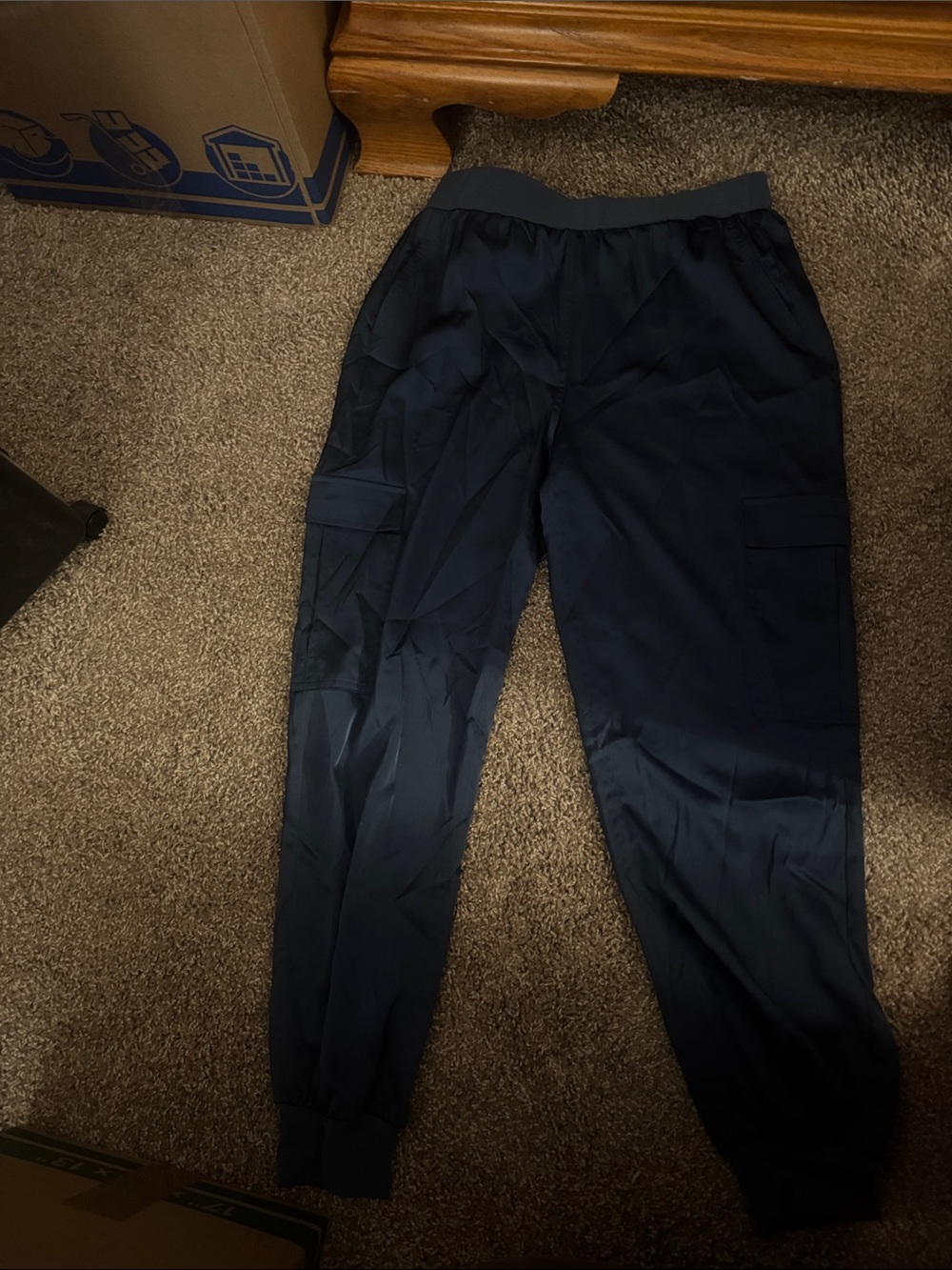 Women’s Navy Cargo Jogger Pants - Comfortable Everyday Fit
